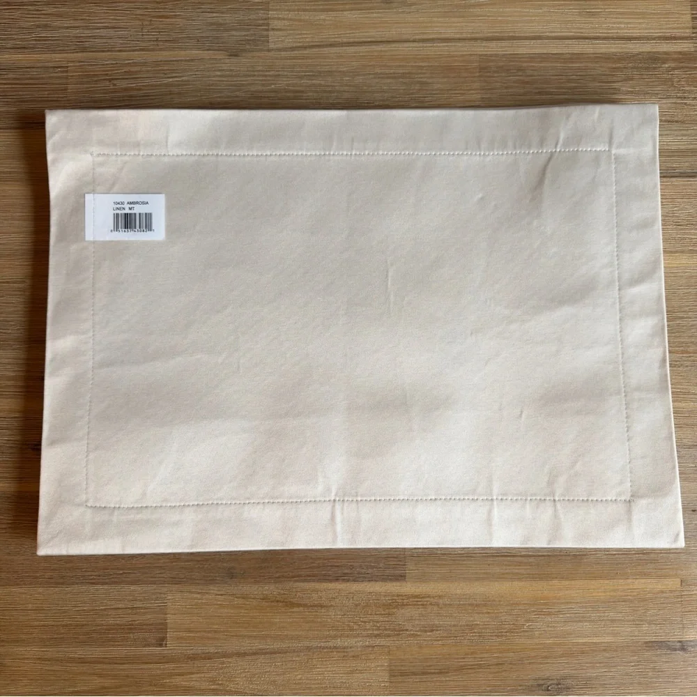Bed Bath & Beyond Placemats Set Of 12 Ambrosia Textured In Linen And Ivory
